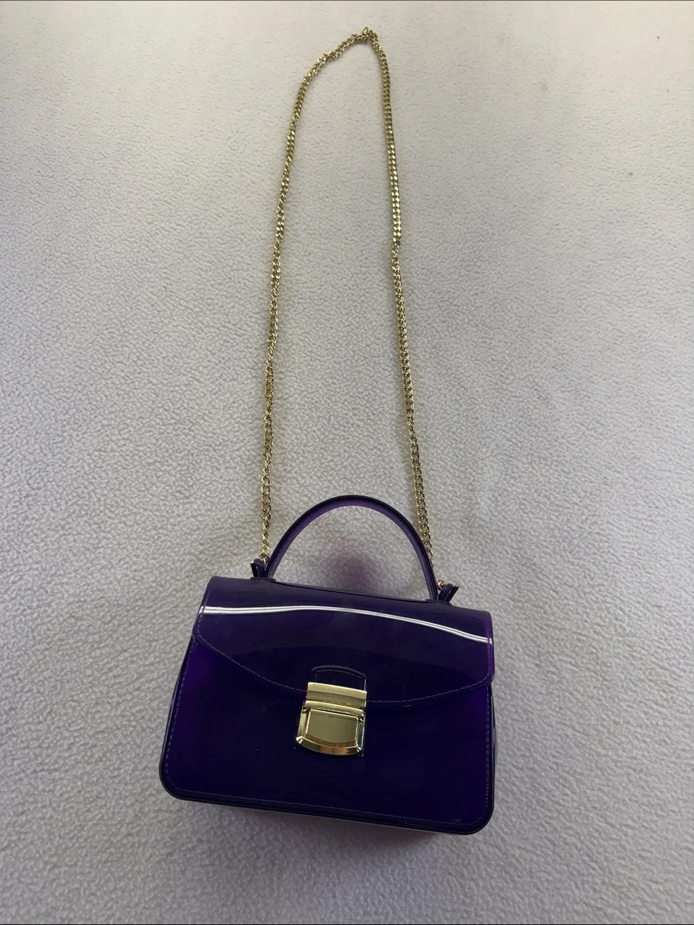 Campo Marzio Roma 1933 Purple Jelly Mini Satchel Crossbody Bag Italian PVC